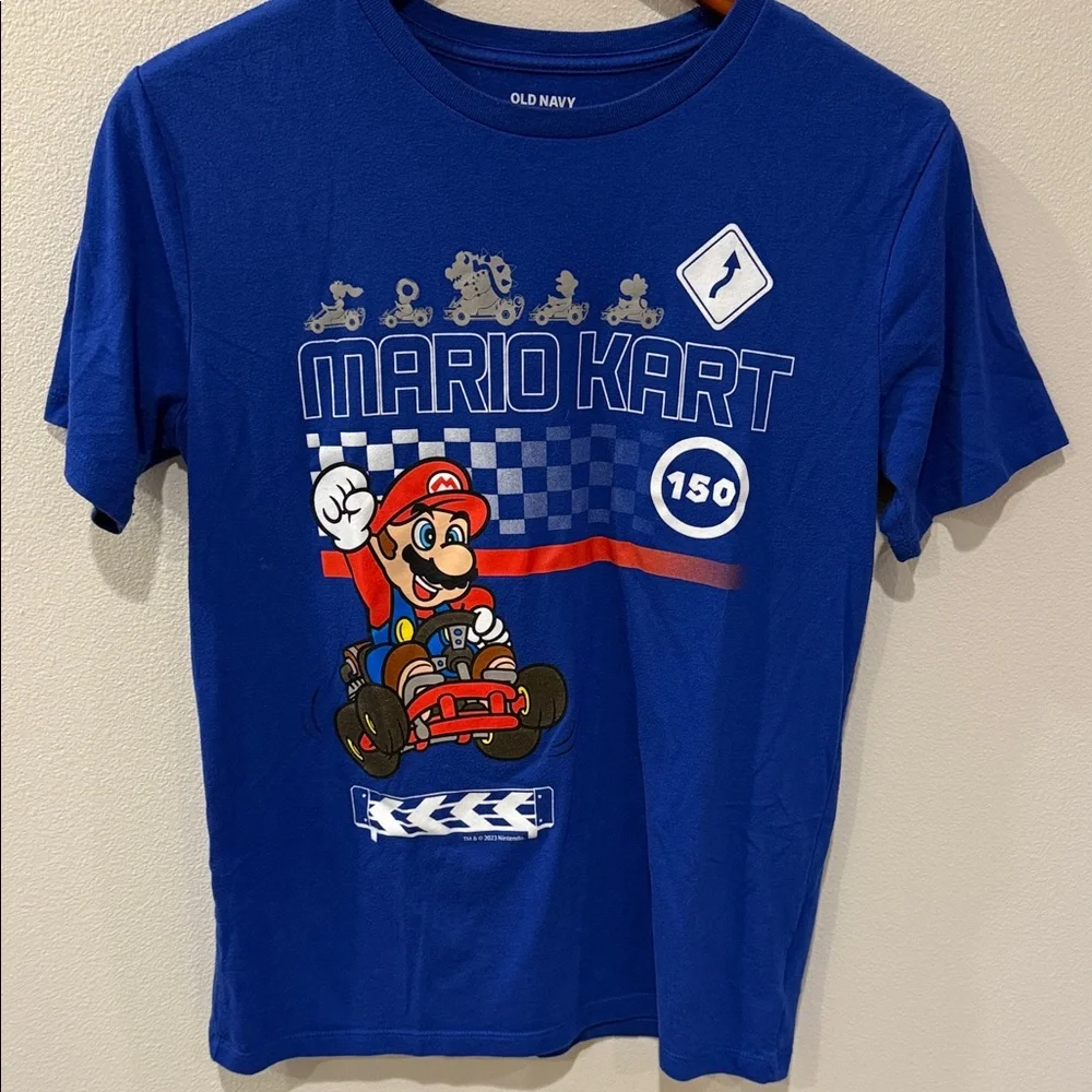Old Navy Royal Blue Mario Kart Tee